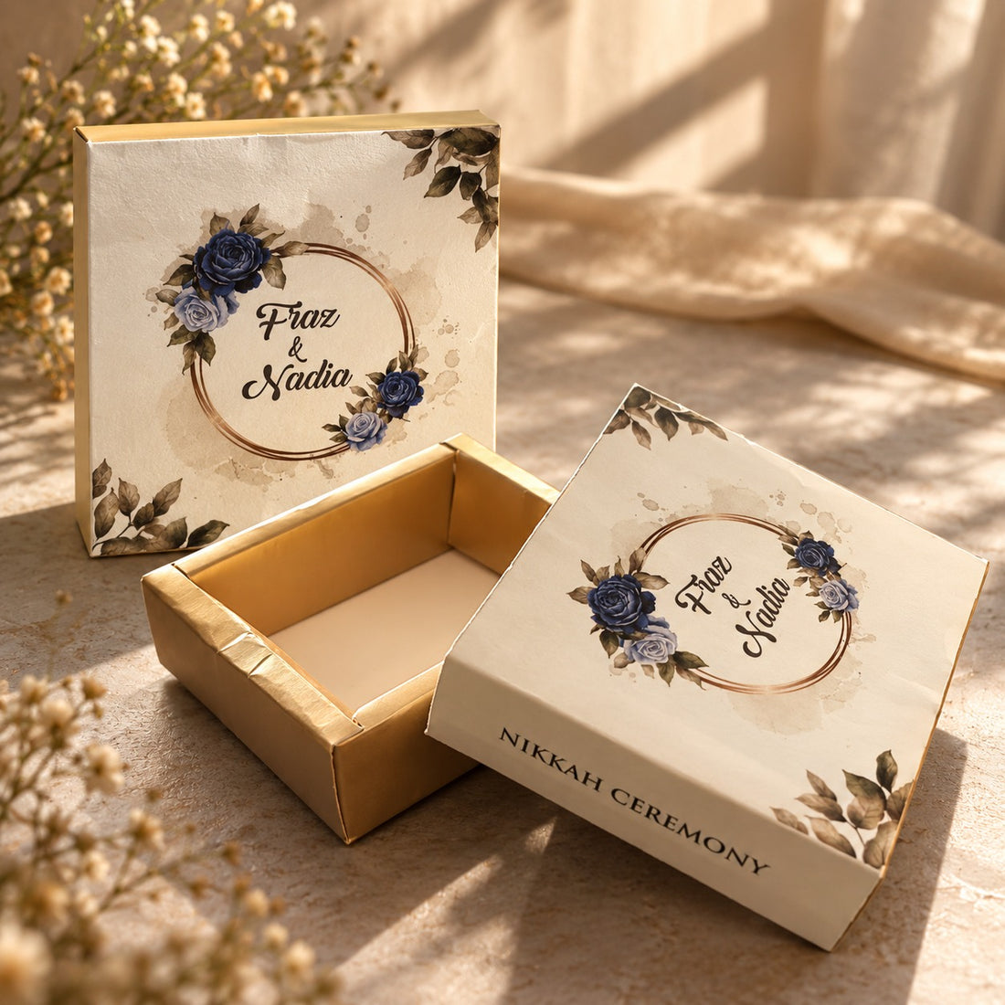 Elegant Floral Nikah Bid Box