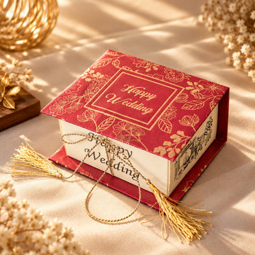Red & Gold Wedding Favor Box