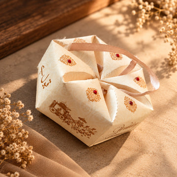 Ivory Petal Wedding Favor Box