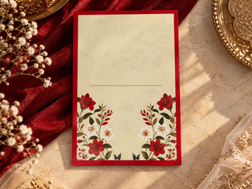 Red Floral Invitation Card