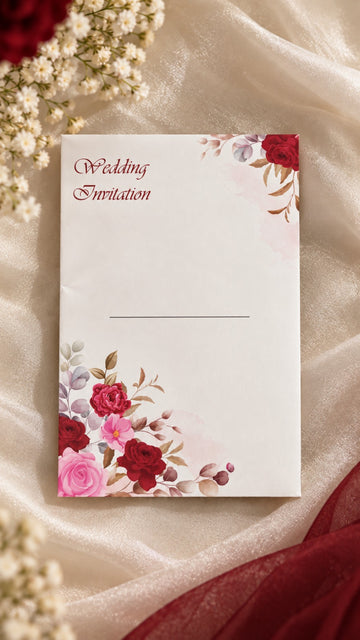 Floral Envelope Invitation Card