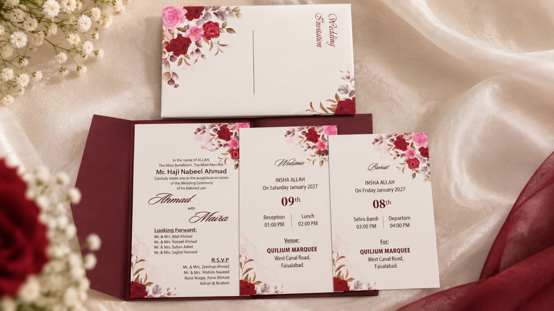 Floral Envelope Invitation Card