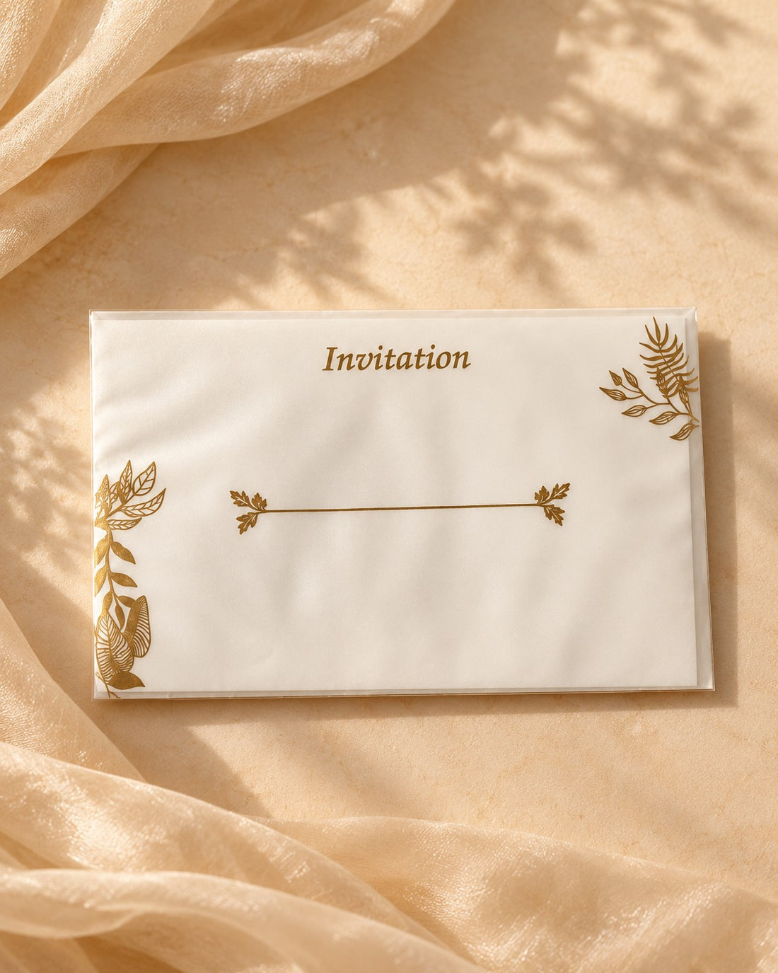 Classic Gold Invitation Card