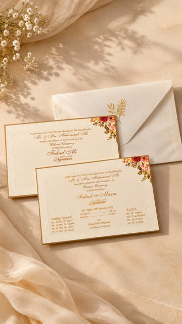 Classic Gold Invitation Card