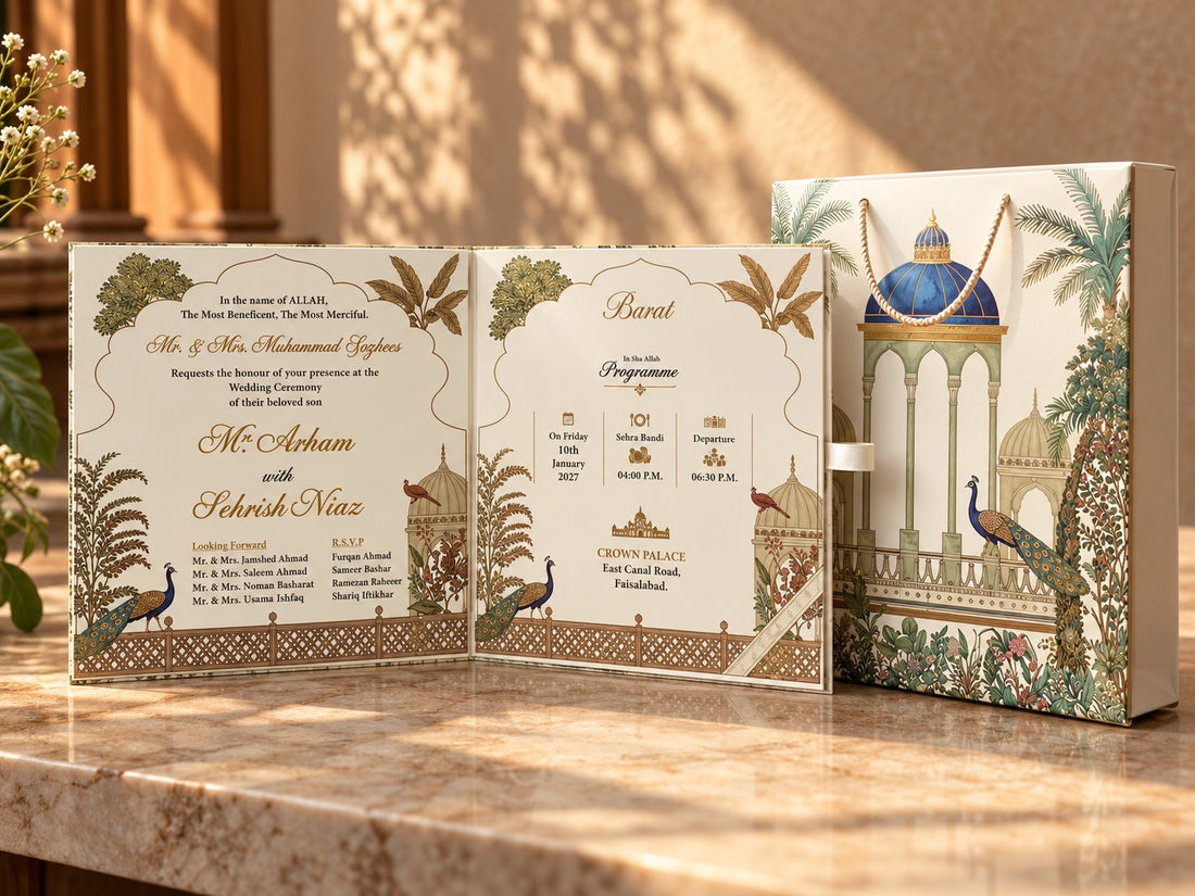 Royal Mughal Inspired Invitation Card