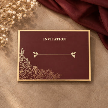 Classic Burgundy Wedding Invitation