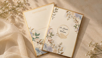 Blue Floral Invitation