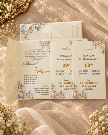 Floral Folded Invitation