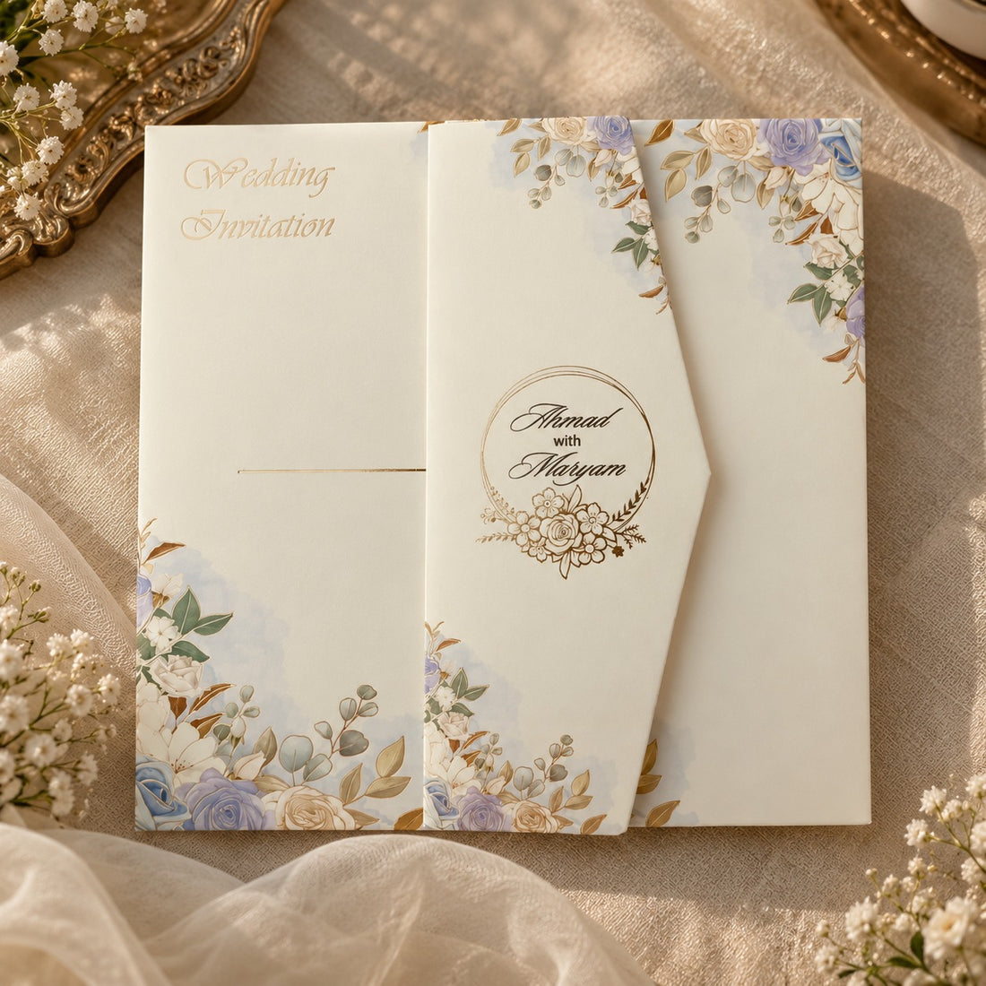 Floral Folded Invitation