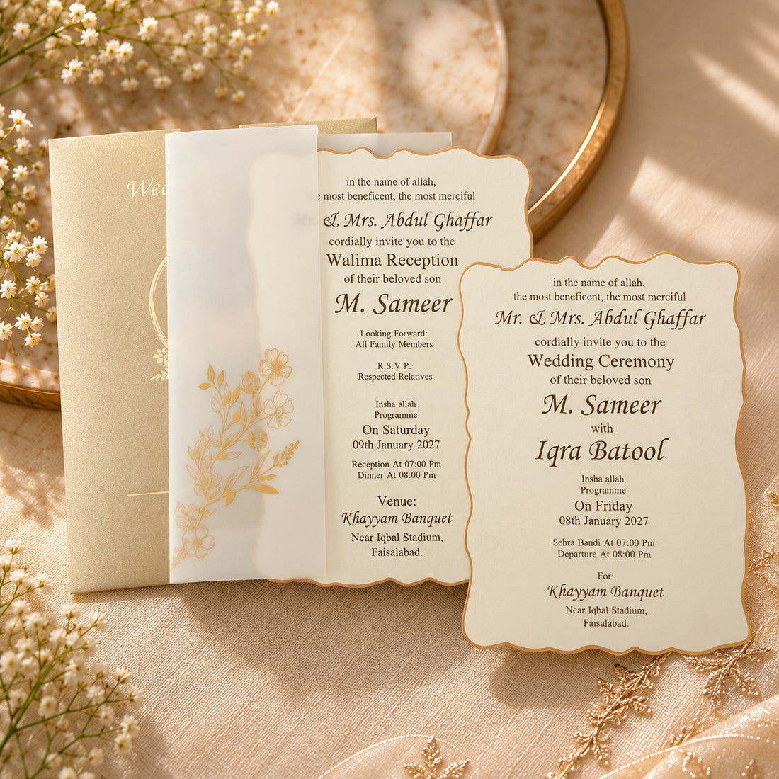 Classic Layered Wedding Invitation
