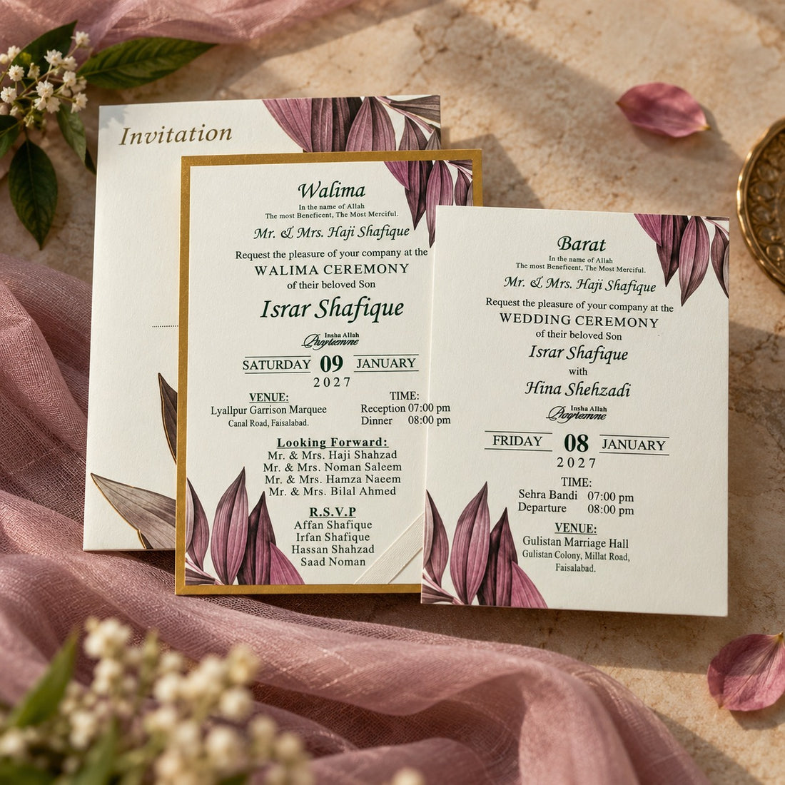 Modern Botanical Invitation