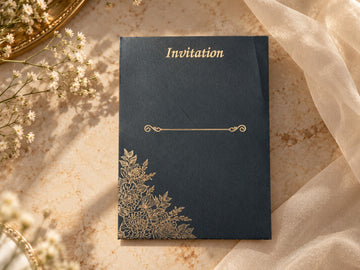 Luxury Charcoal Wedding Invitation