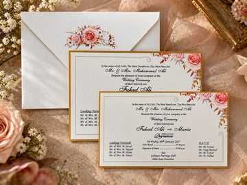 Floral Pocket Wedding Invitation