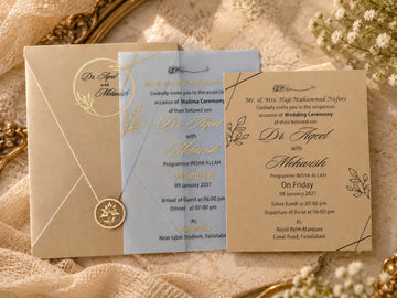 Elegant Kraft Floral Wedding Invitation