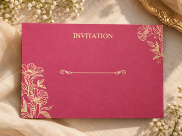 Royal Maroon Wax-Seal Wedding Invitation