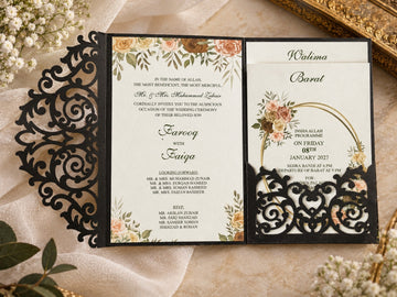 Royal Laser-Cut Wedding Invitation