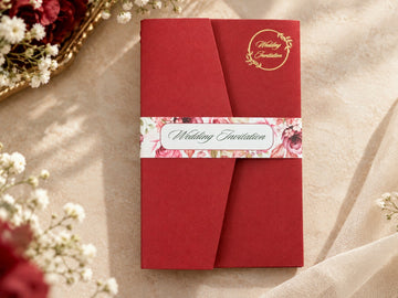 Classic Red Floral Invitation
