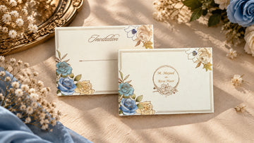 Blue Floral Invitation