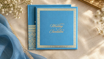 Azure Gold Classic Wedding Invitation