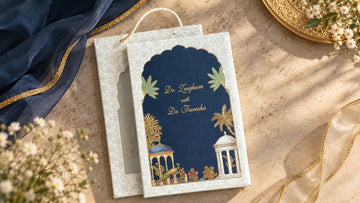 Royal Blue & Gold Wedding Invitation