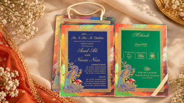Vibrant Peacock Wedding Invitation