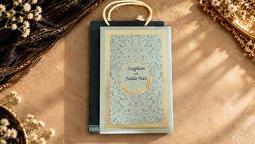 Royal Black & Gold Wedding Invitation