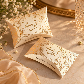 Elegant Pillow-Style Wedding Favor Box