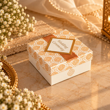 Classic Damask Wedding Favor Box
