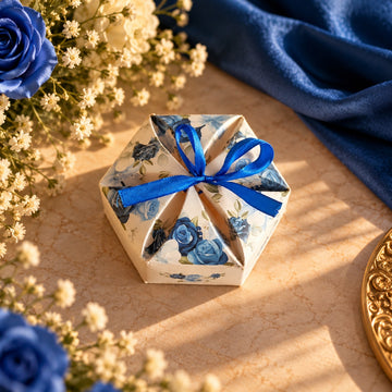 Floral Hexagonal Wedding Favor Box