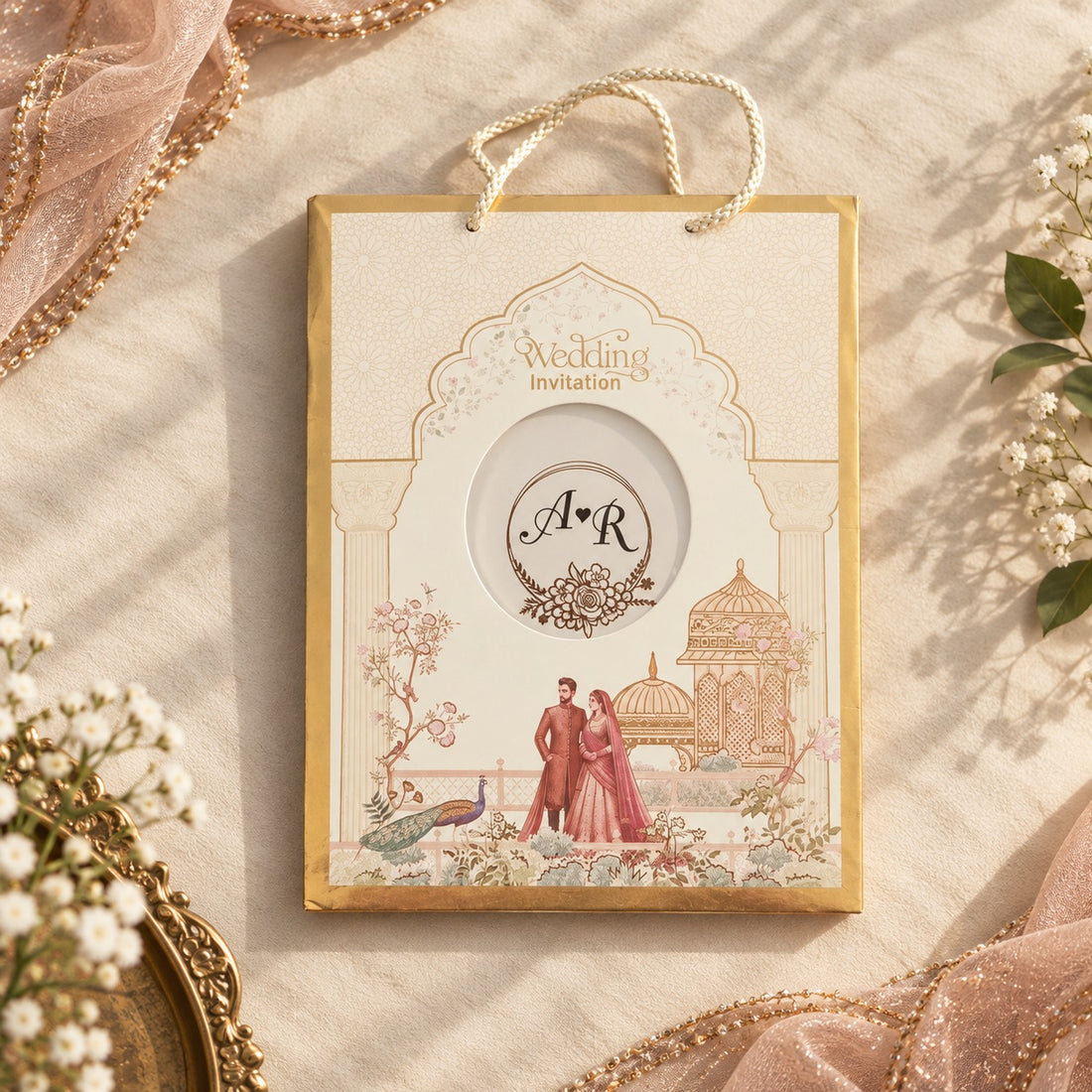 Royal Arch Floral Wedding Invitation