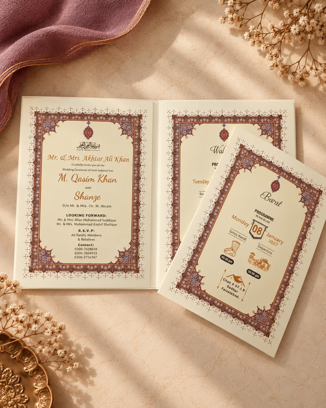 Classic Ornamental Wedding Invitation