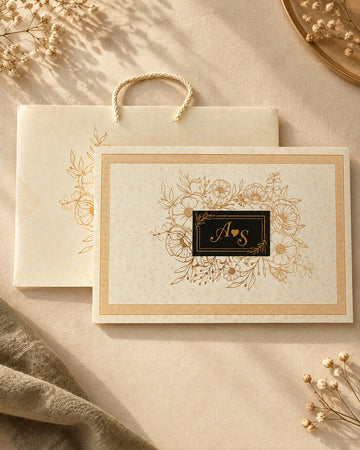 Elegant Floral Luxury Wedding Invitation
