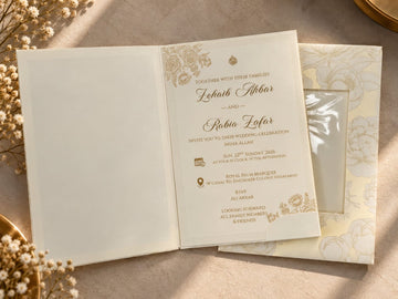 Ivory Bloom Royale – Premium Floral Wedding Invitation