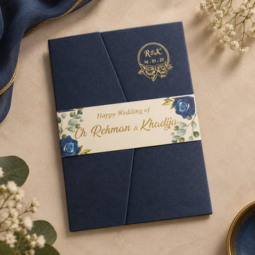 Blue Floral Invitation