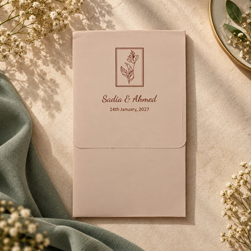 Pastel Arch-Shaped Wedding Invitation