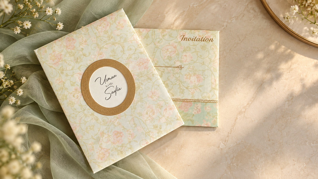 Pastel Floral Wedding Invitation Set
