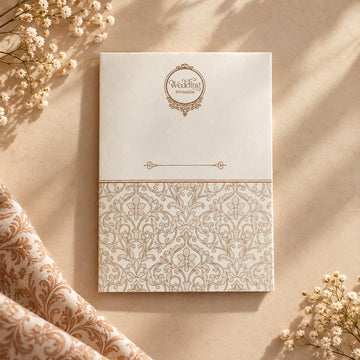 Classic Ivory & Gold Wedding Invitation
