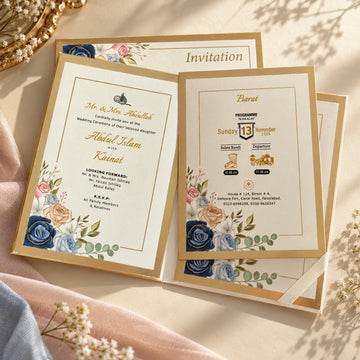 Royal Floral Wedding Invitation