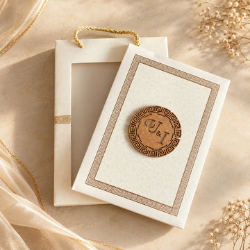 Elegant Ivory Wedding Invitation with Monogram