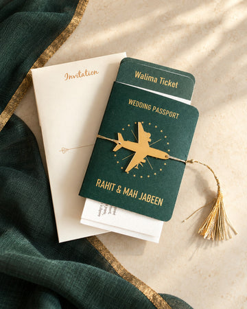 Passport-Style Destination Wedding Invitation