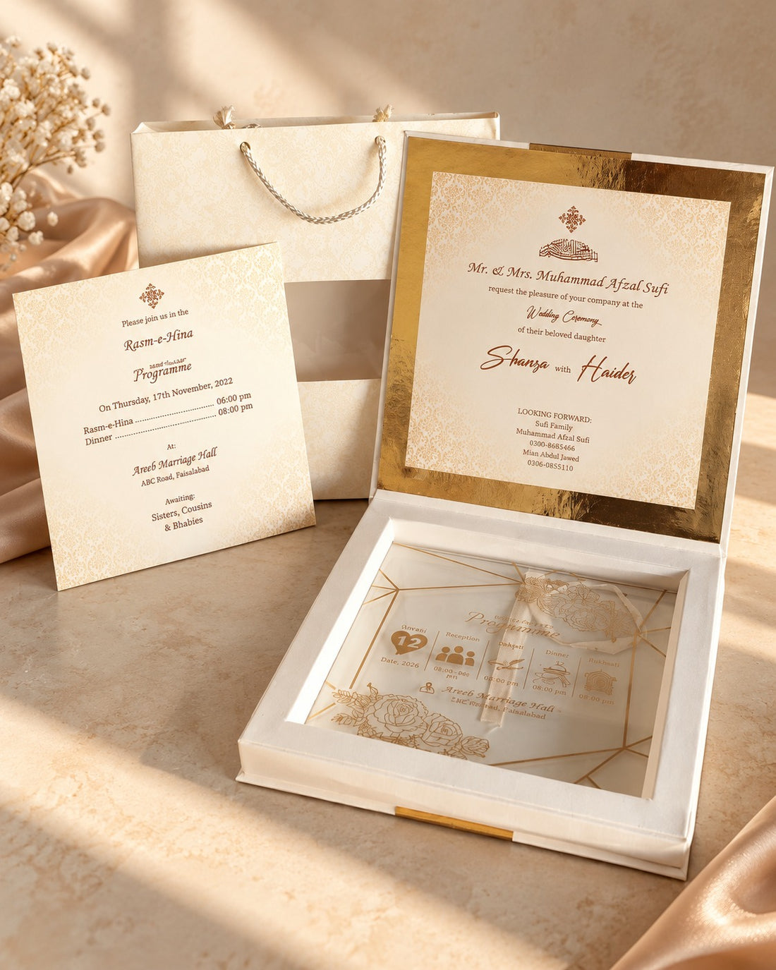 Luxury Box-Style Wedding Invitation