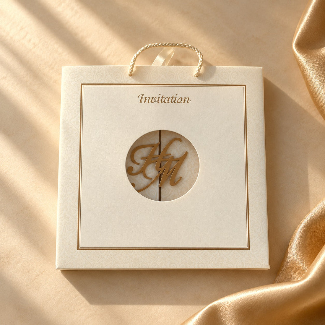 Ivory Elegance – Luxury Box-Style Wedding Invitation
