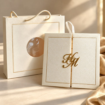 Ivory Elegance – Luxury Box-Style Wedding Invitation